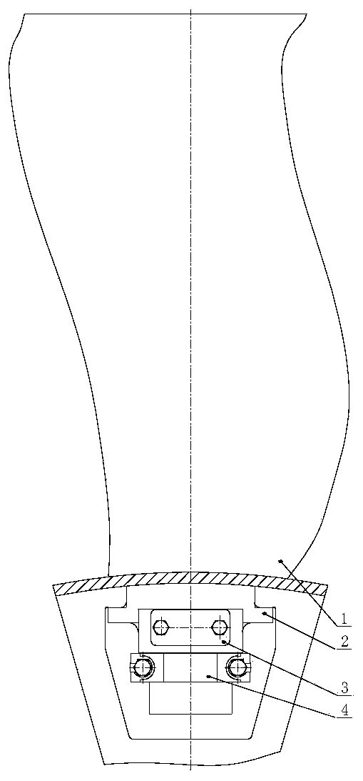 A blade angle adjustment device for counter-rotating main ventilator for mine