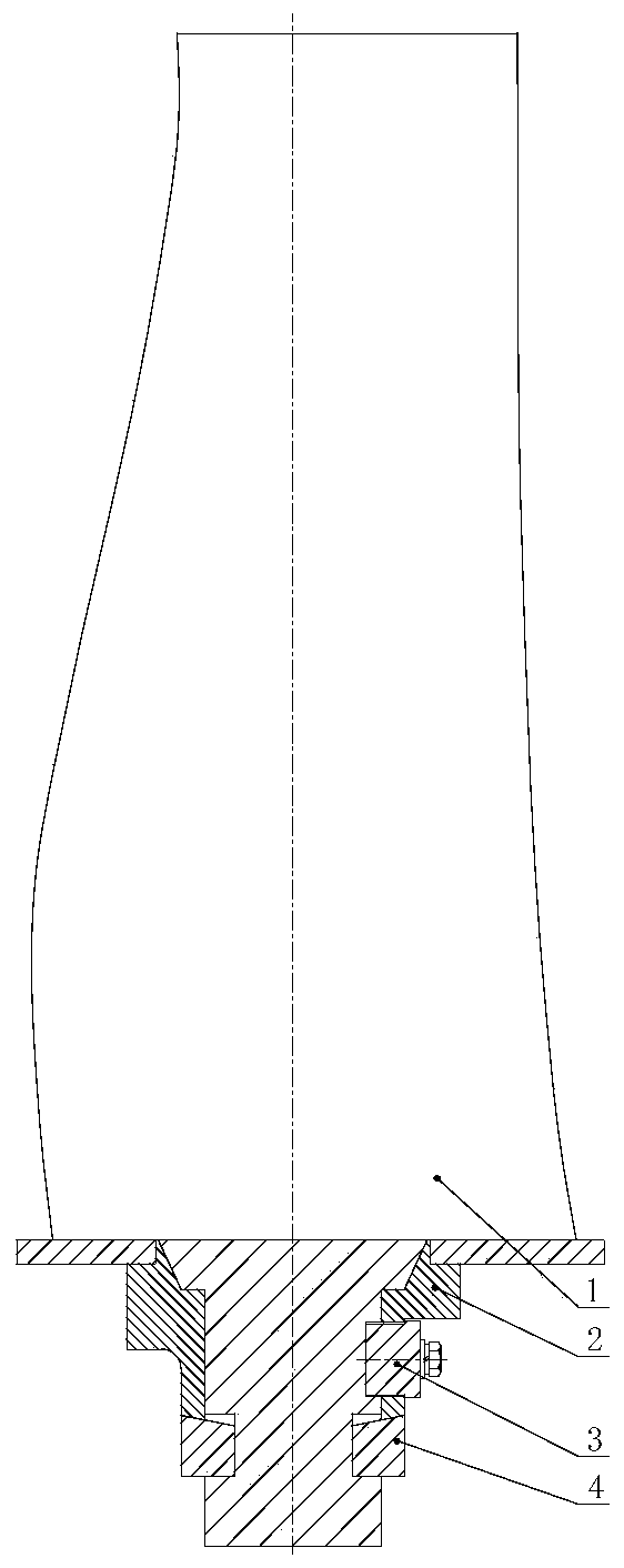 A blade angle adjustment device for counter-rotating main ventilator for mine