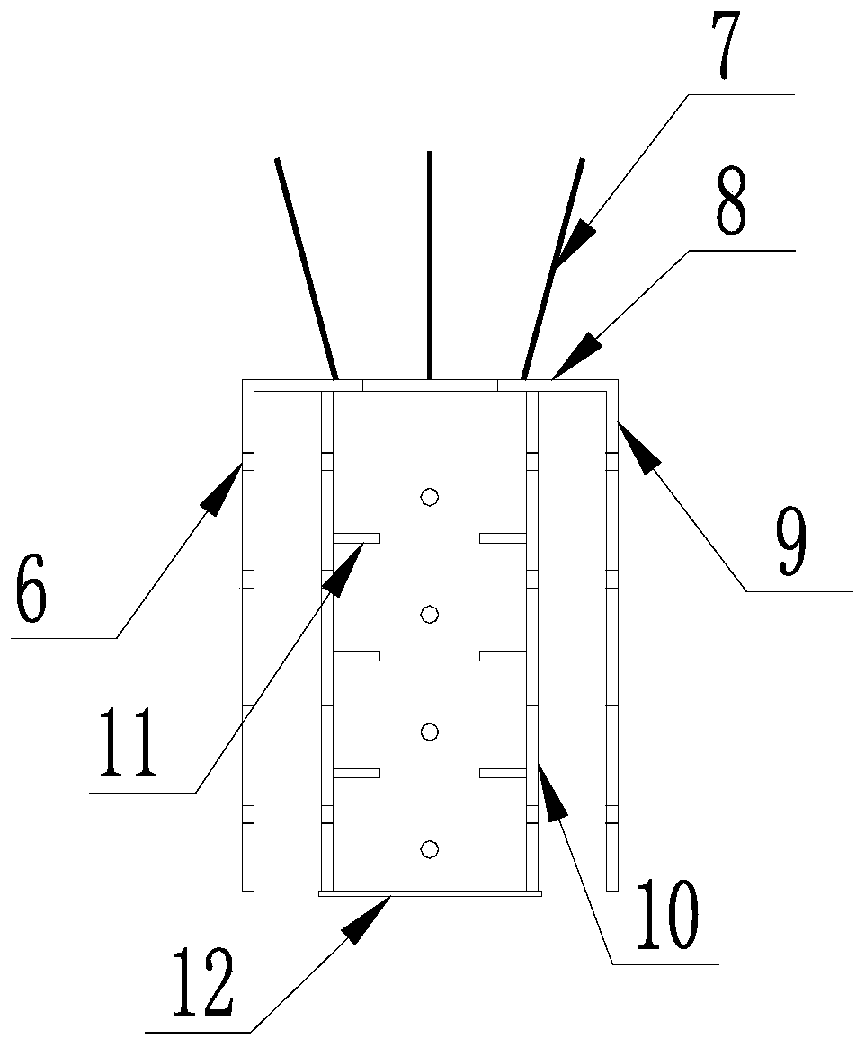 Pre-buried steel sleeve joint structure between prefabrication tube pile and prefabrication bearing platform