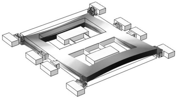 Wideband-response silicon micro-mechanical accelerometer with high vibration mode stability