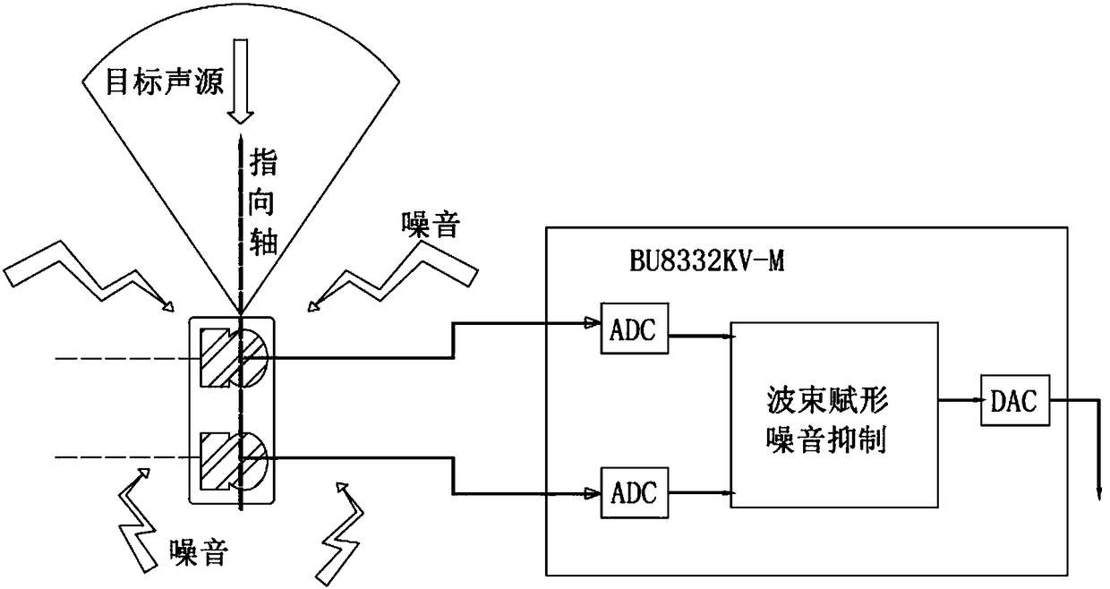 Beam forming directional microphone