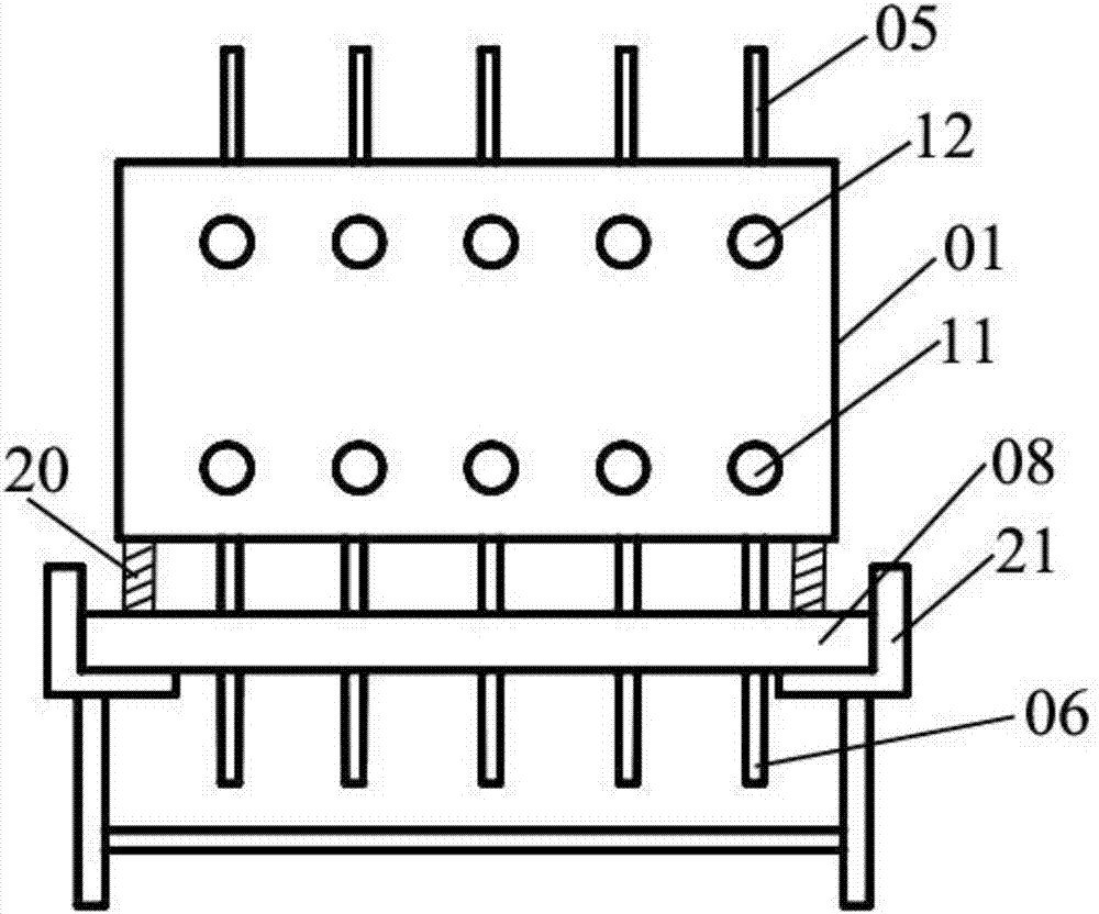 Acceptance device for grout sleeve joints of prefabricated concrete structure and use method of acceptance device