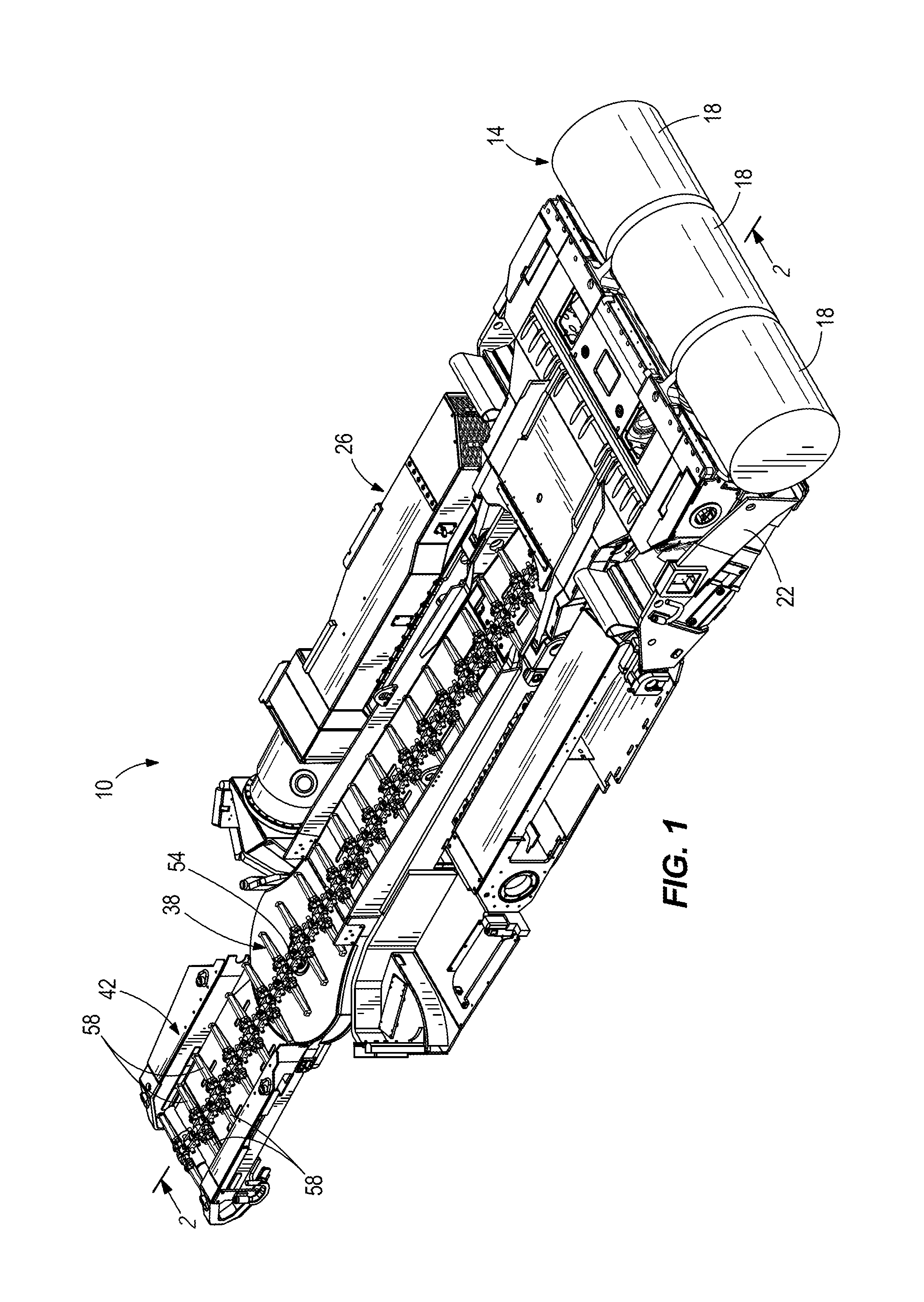 Continuous miner mid-conveyor drive