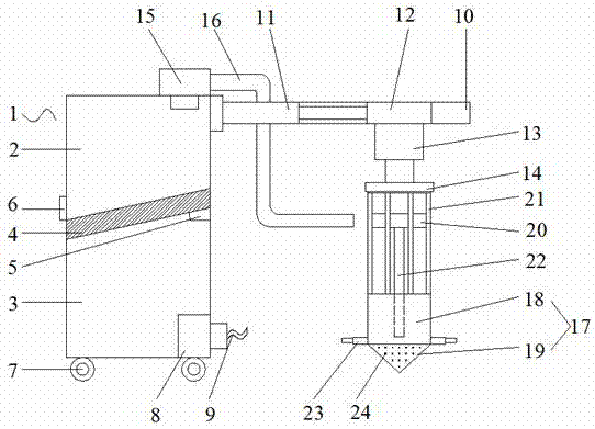 Desilting device for hydraulic engineering