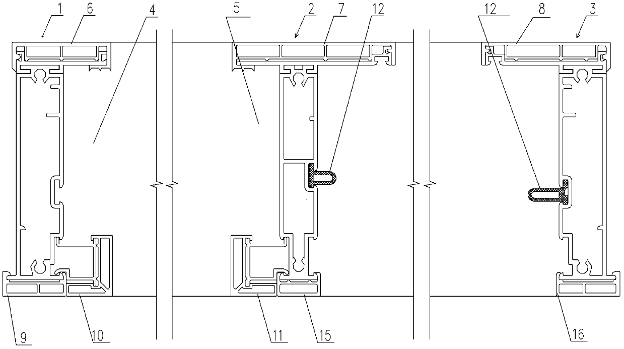 Inner and outer heat insulation hollow casement window structure