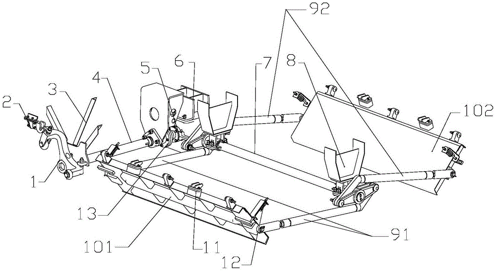 Touch-type bottom door opening and closing mechanism