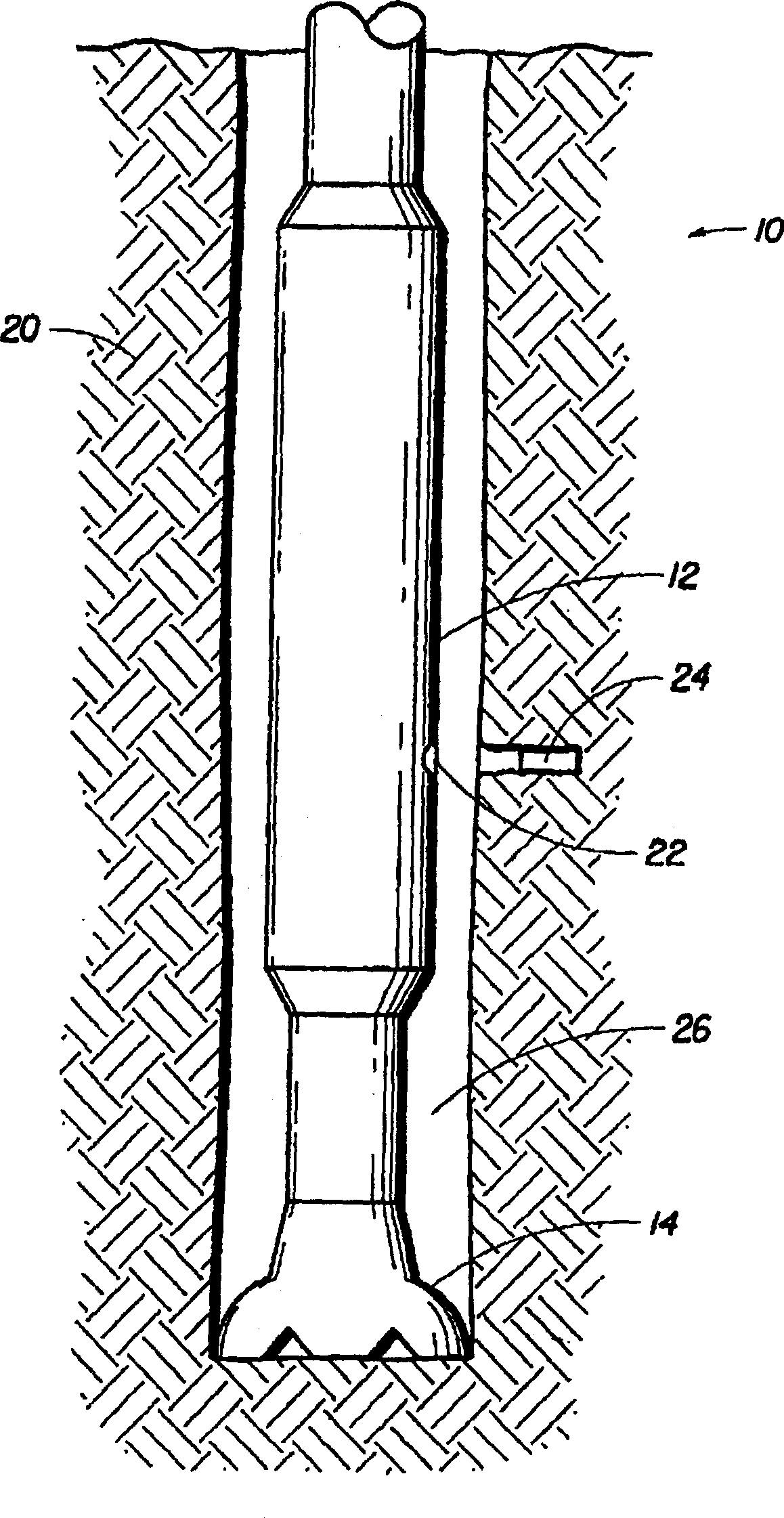 Apparatus and method for placing data testing device into under-ground rock stratum