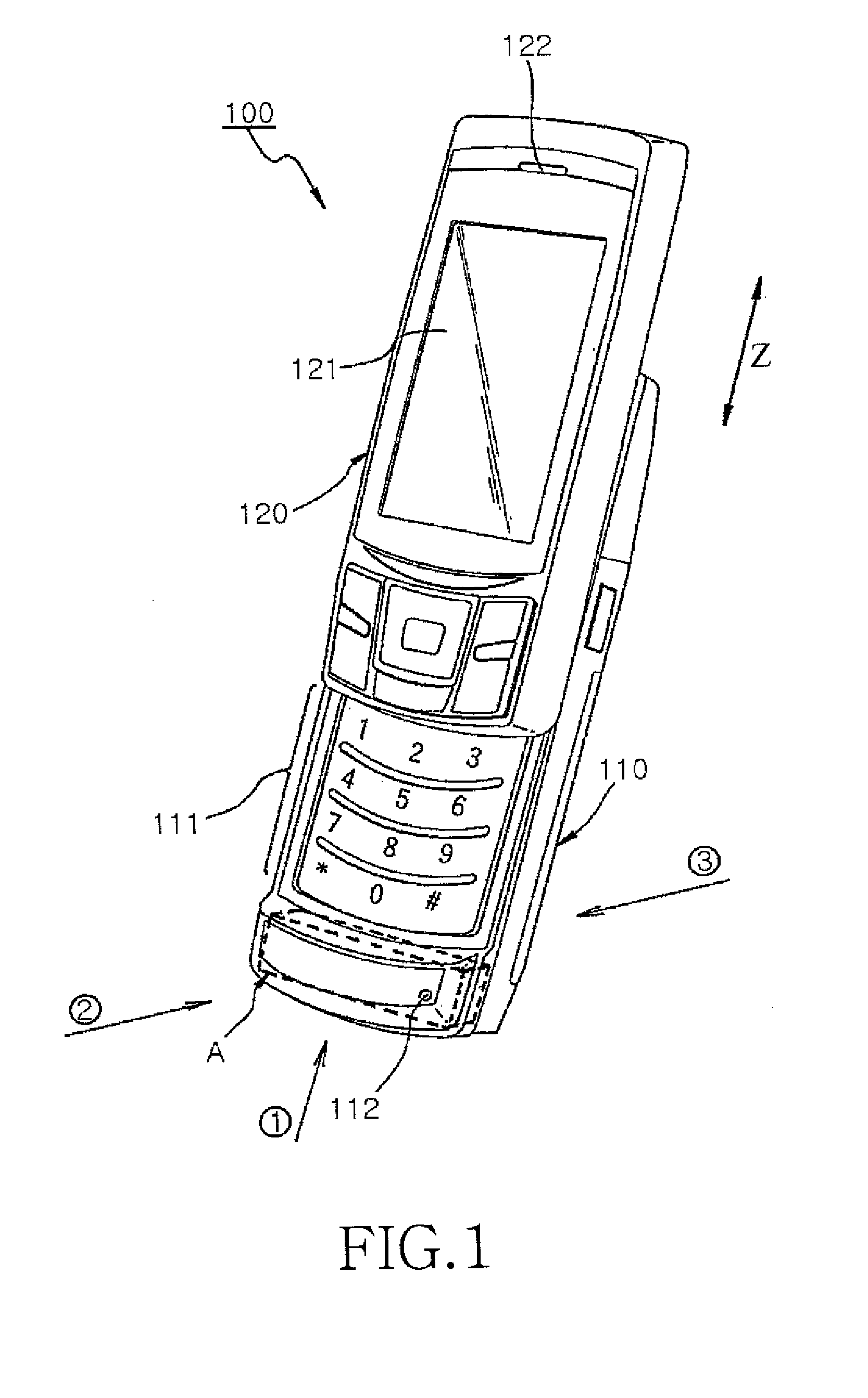 Built-in antenna apparatus and portable terminal having the same