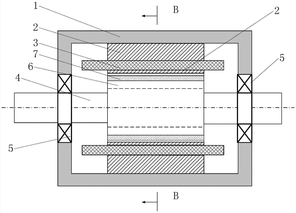 A motor for reducing radial electromagnetic excitation force of pole frequency and slot frequency