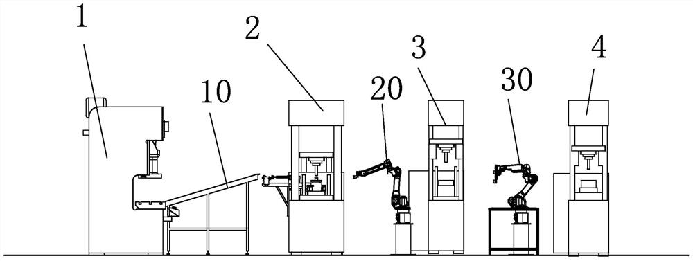 A stamping and stretching automatic production device and its control method