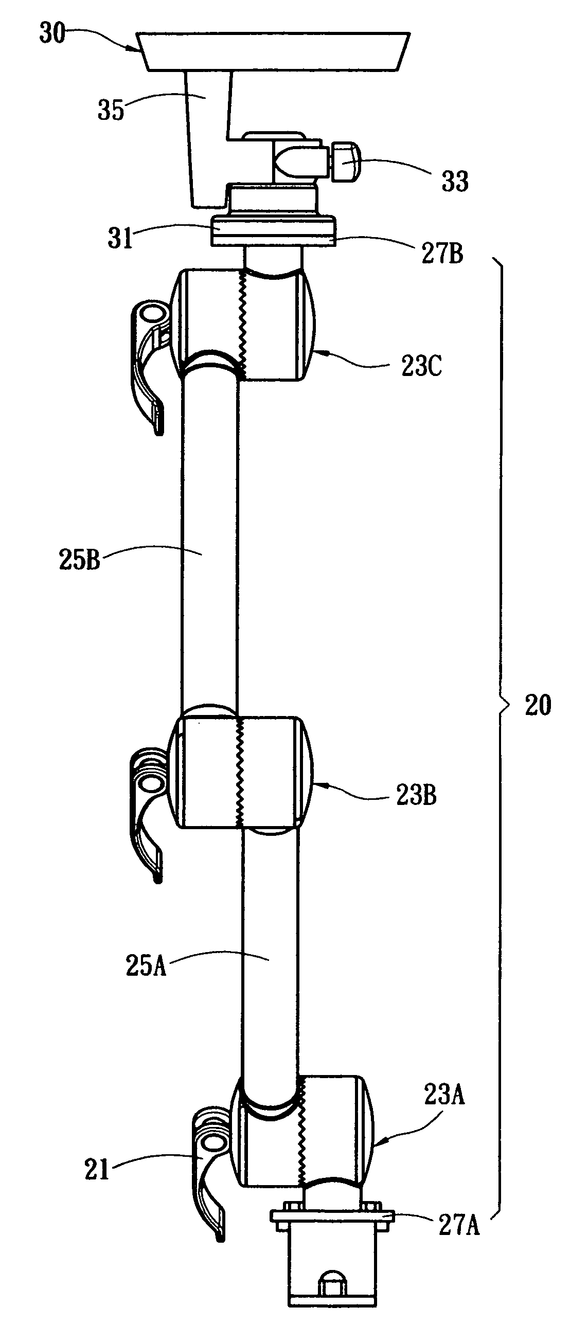 Supporting device for automotive portable electronic instruments