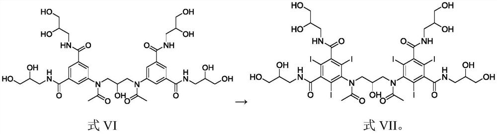 Intermediate of iodixanol and method for preparing iodixanol by using intermediate