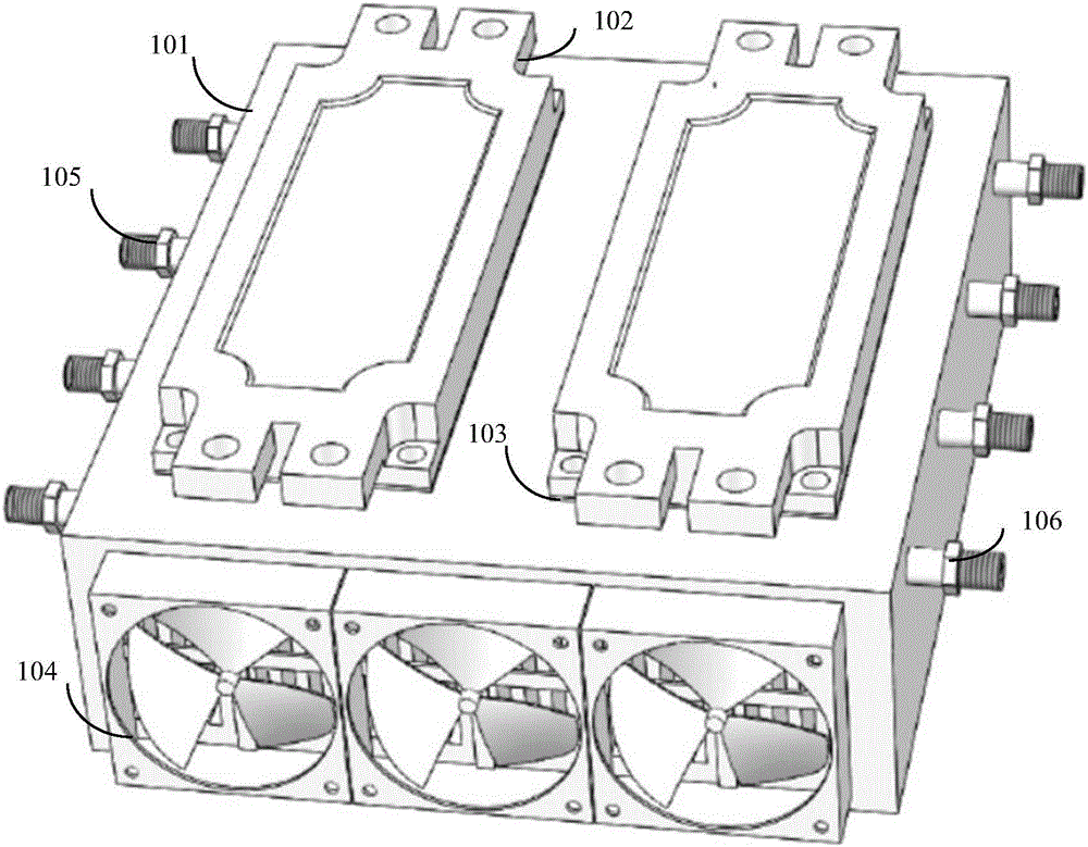 Air-cooling and water-cooling hybrid radiating module for large-power series connected IGBT (Insulated Gate Bipolar Translator)