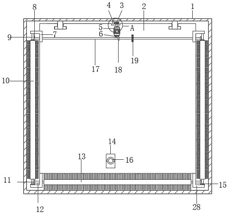 Carriage cleaning device for garbage cleaning vehicle