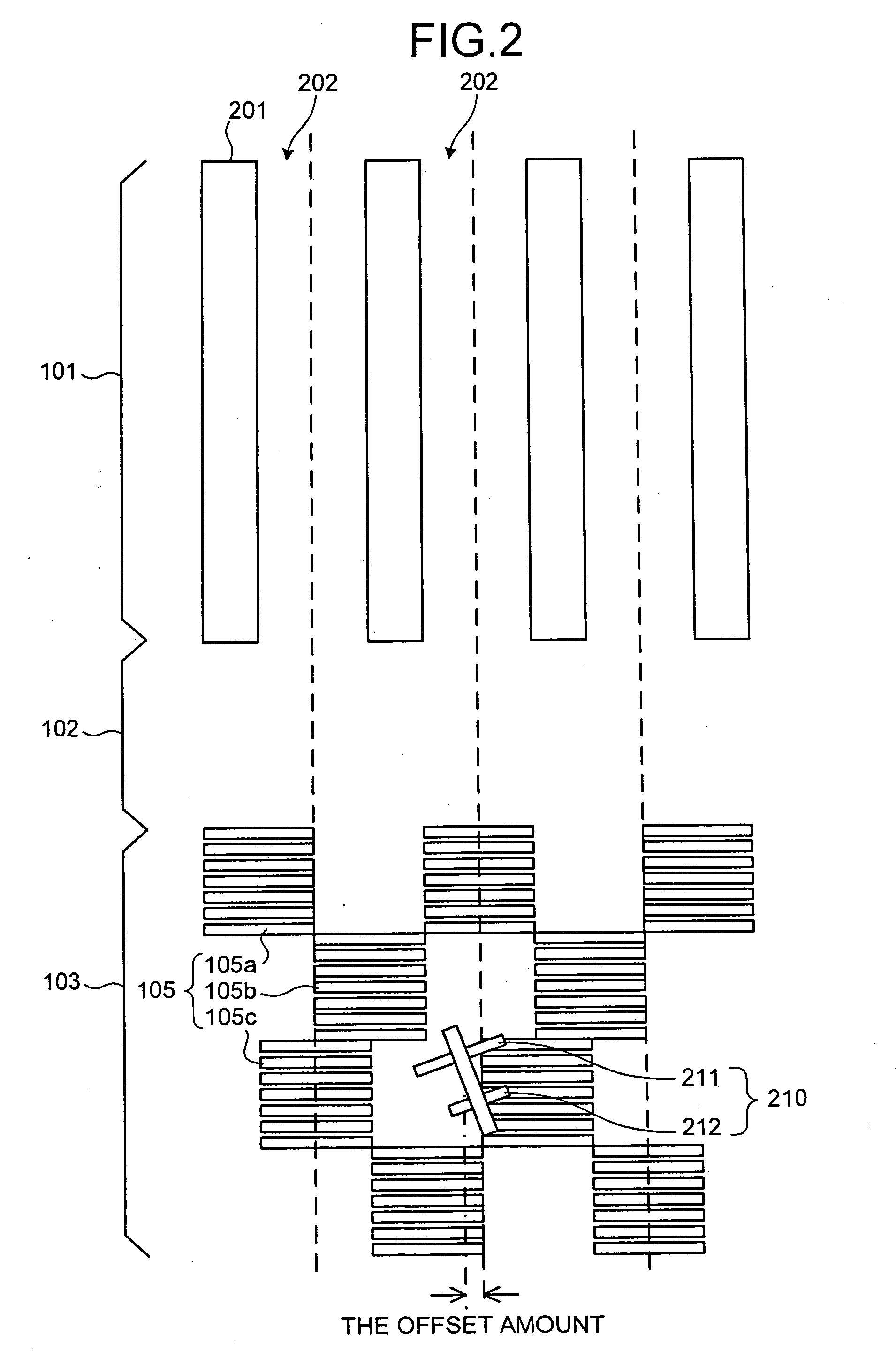 Medium and apparatus for magnetic recording and method for measuring the offset amount