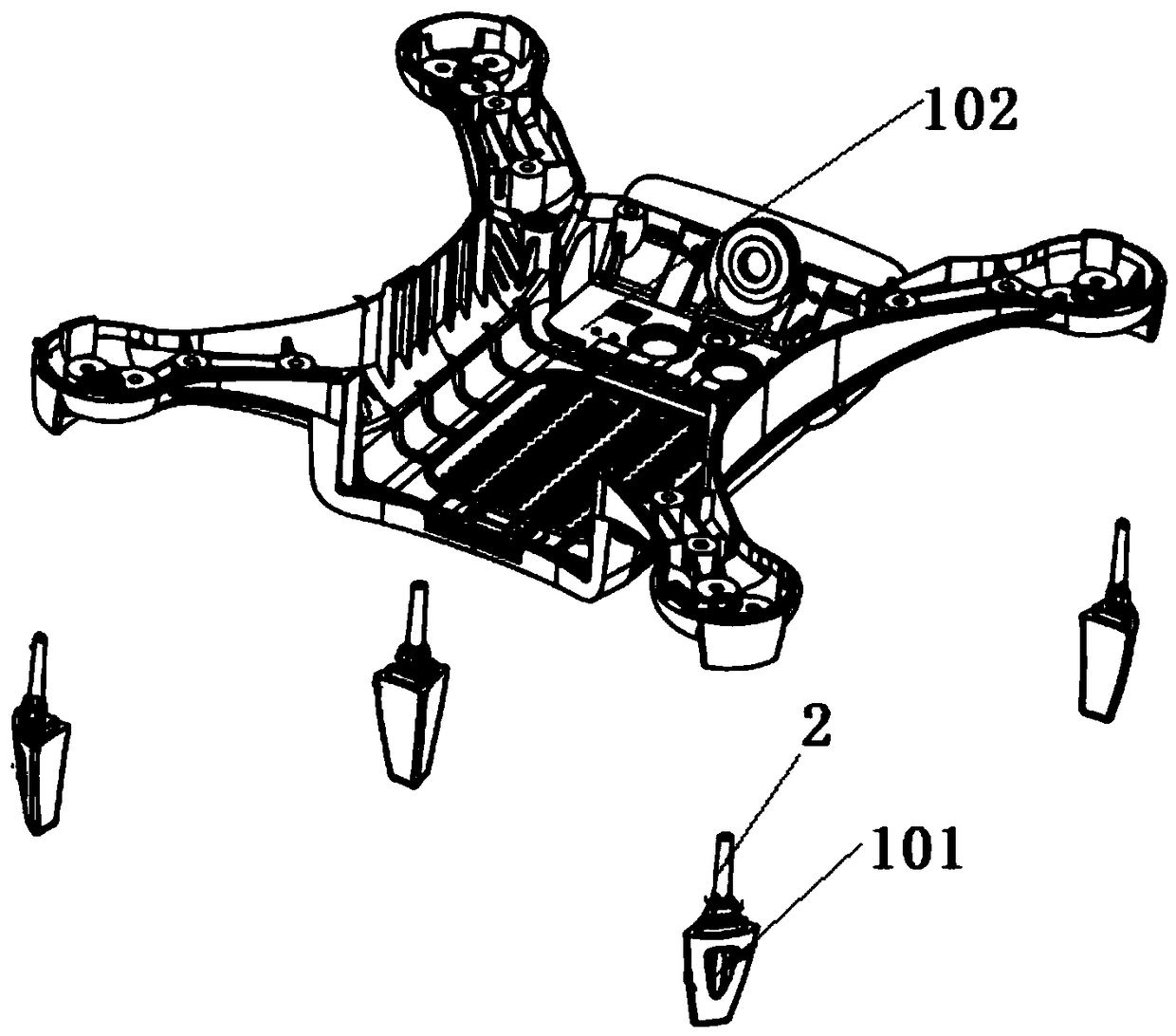 Unmanned aerial vehicle with buffering function