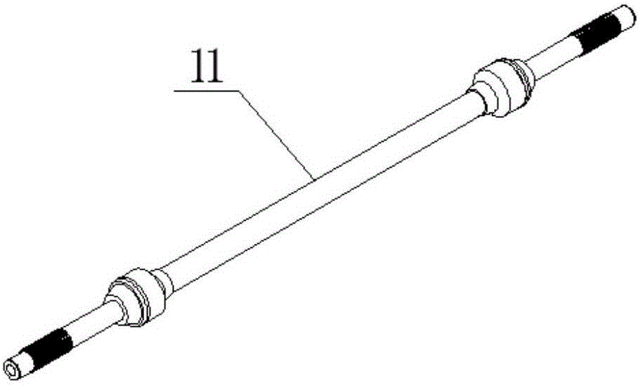 Automobile transmission shaft length detection device with elastic element