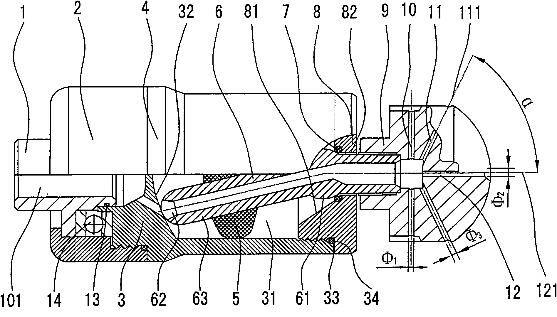 Universal rotating spray head of high-pressure and high-temperature cleaning machine