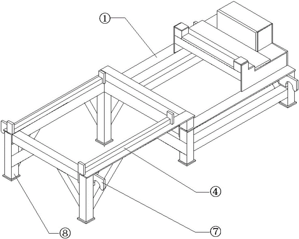 Universal auxiliary device for mounting of draw gear of rail vehicle