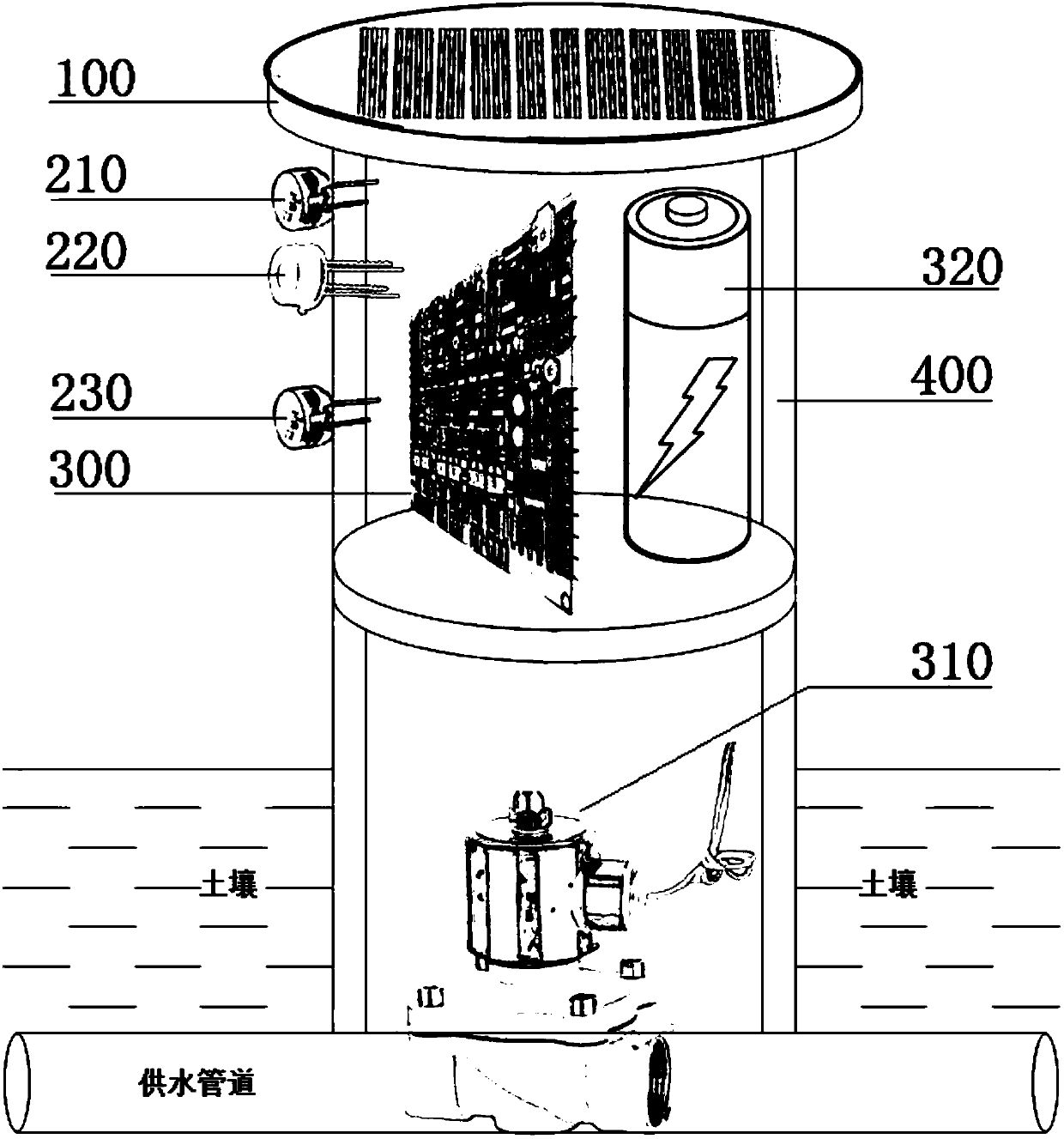 Micro-control system for photovoltaic agricultural intelligent irrigation. The comprises a solar power