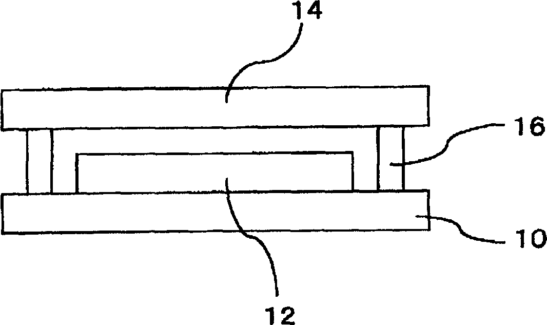 Sealing structure of organic electric field luminescence type display