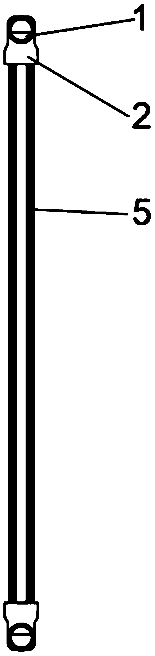 Column type hollow fiber filter membrane and preparation method thereof