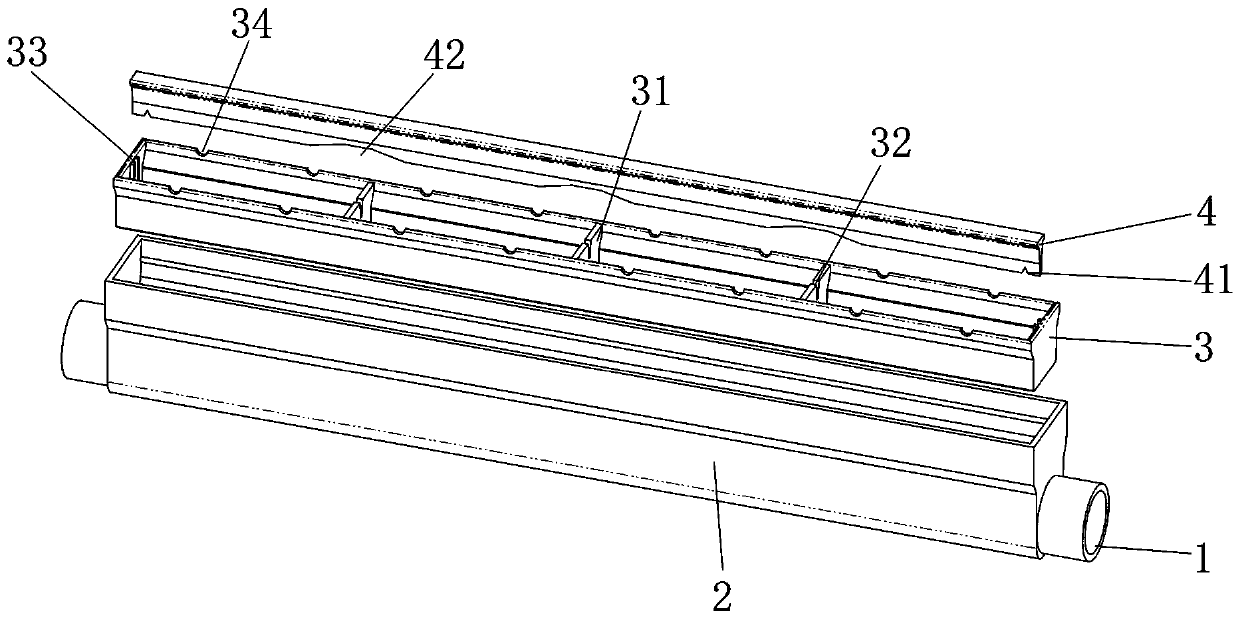 Column type hollow fiber filter membrane and preparation method thereof