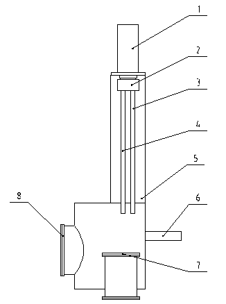 Device for automatically performing temperature measurement and sampling on molten steel under vacuum state