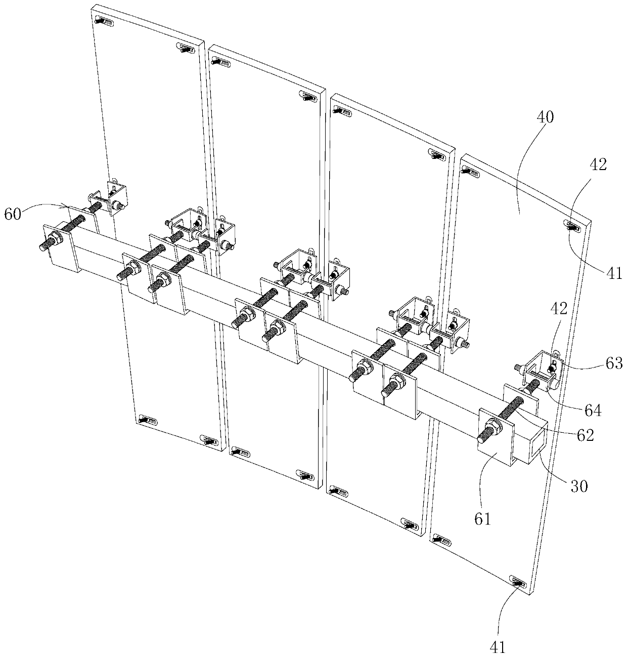 Variable-section hyperbolic C-shaped column cylindrical surface decoration construction method