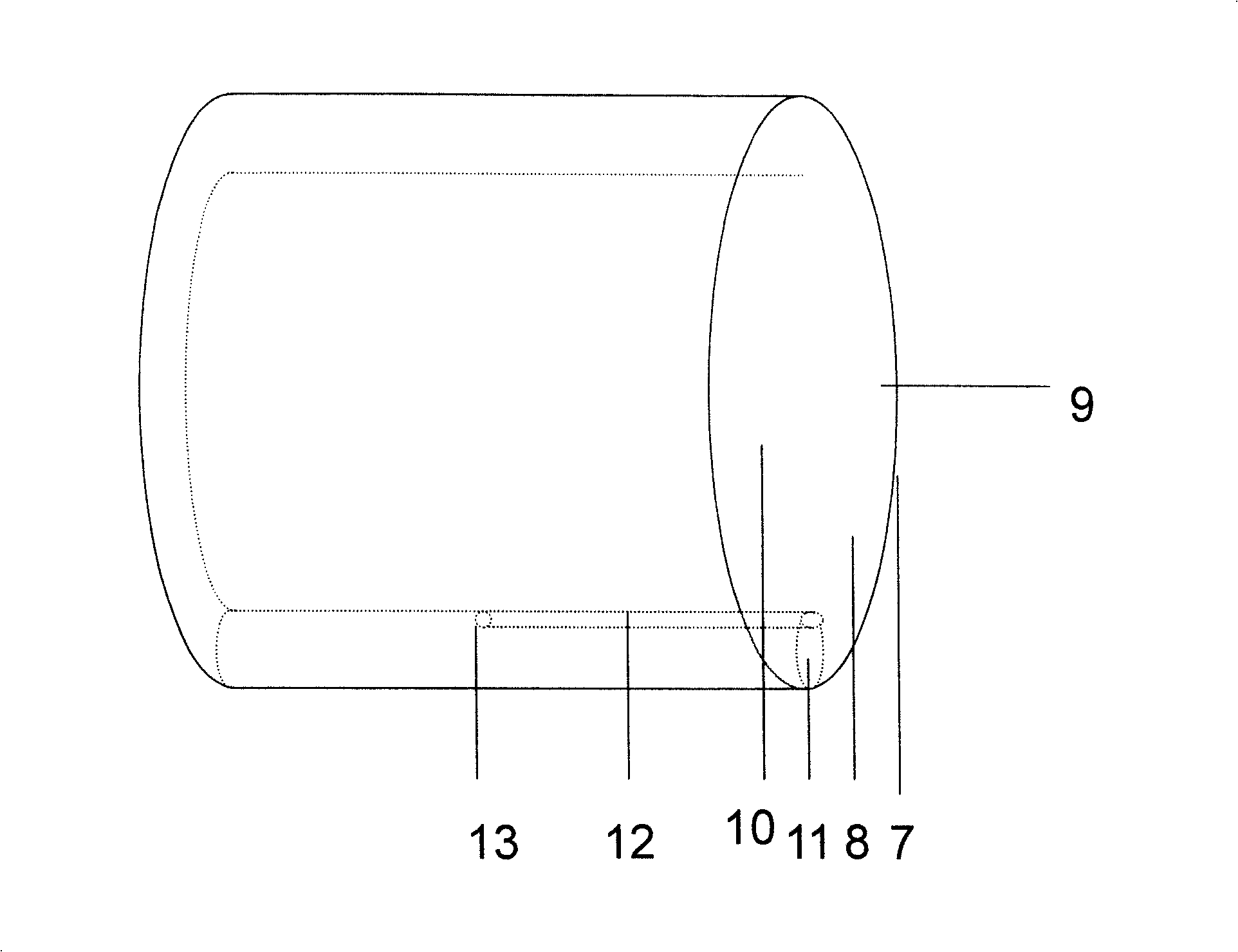 Blood vessel blocking drainage tube with thin wall sandwiched balloon