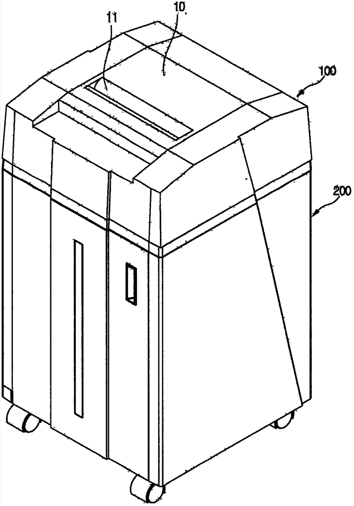 Paper shredding method of electric paper shredder