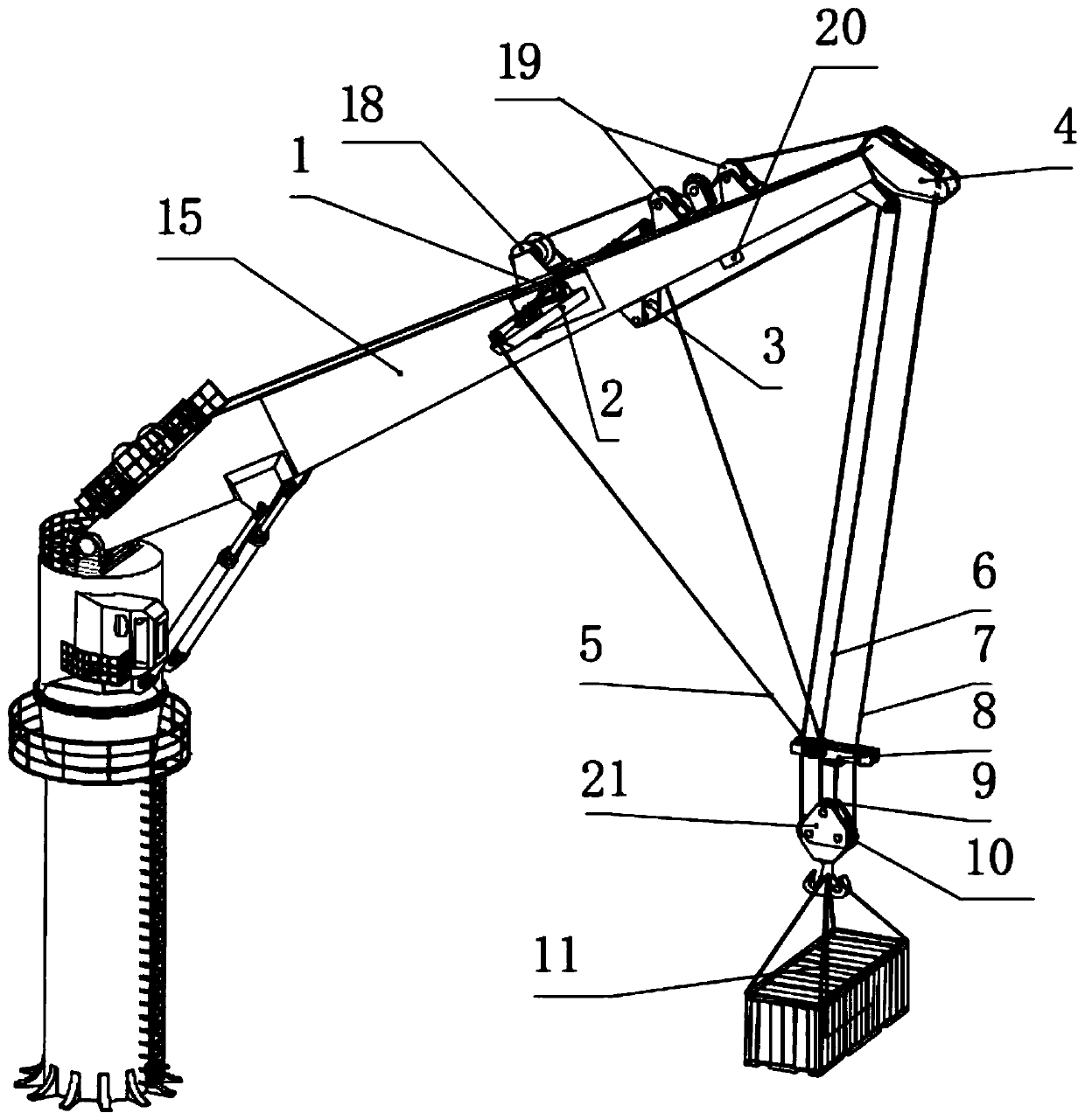 An anti-sway device for a crane