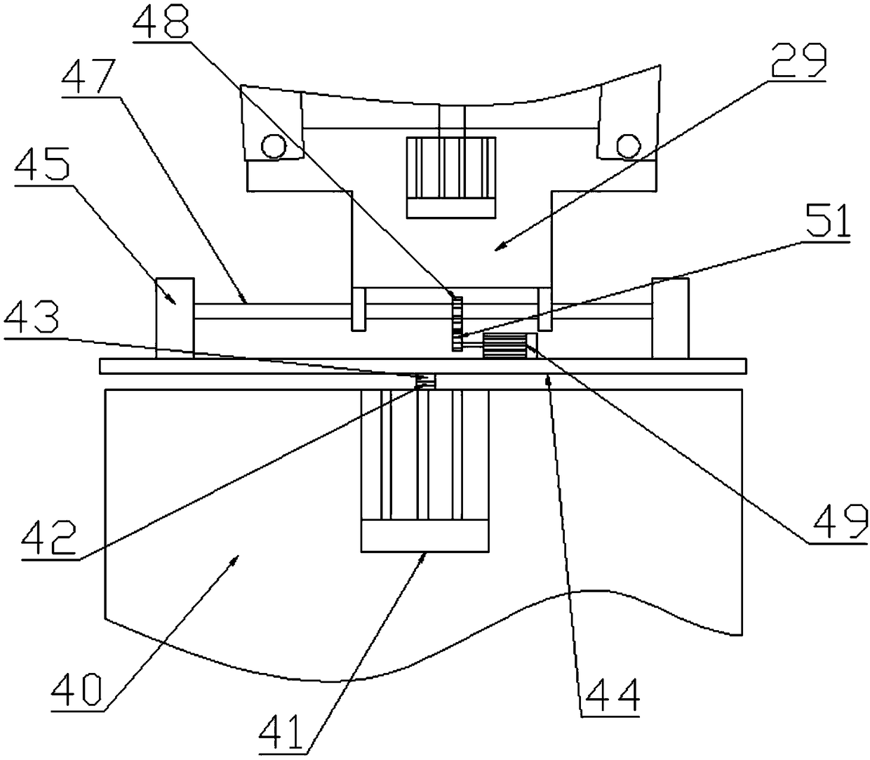 Mold splitting material taking device for optical mold