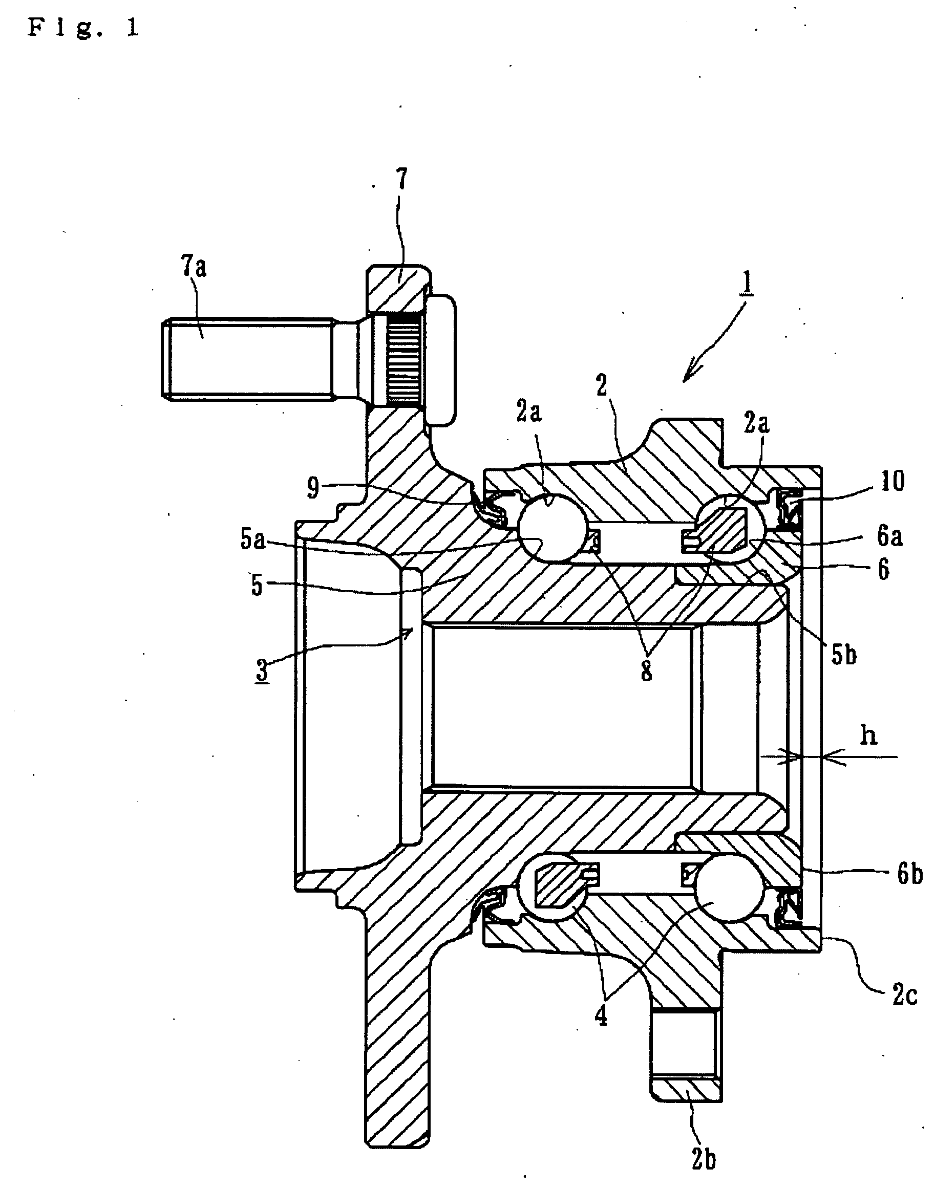 Bearing apparatus for a driving wheel of a vehicle