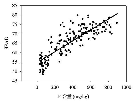 Fresh tea leaf fluorine content non-destructive rapid determination method