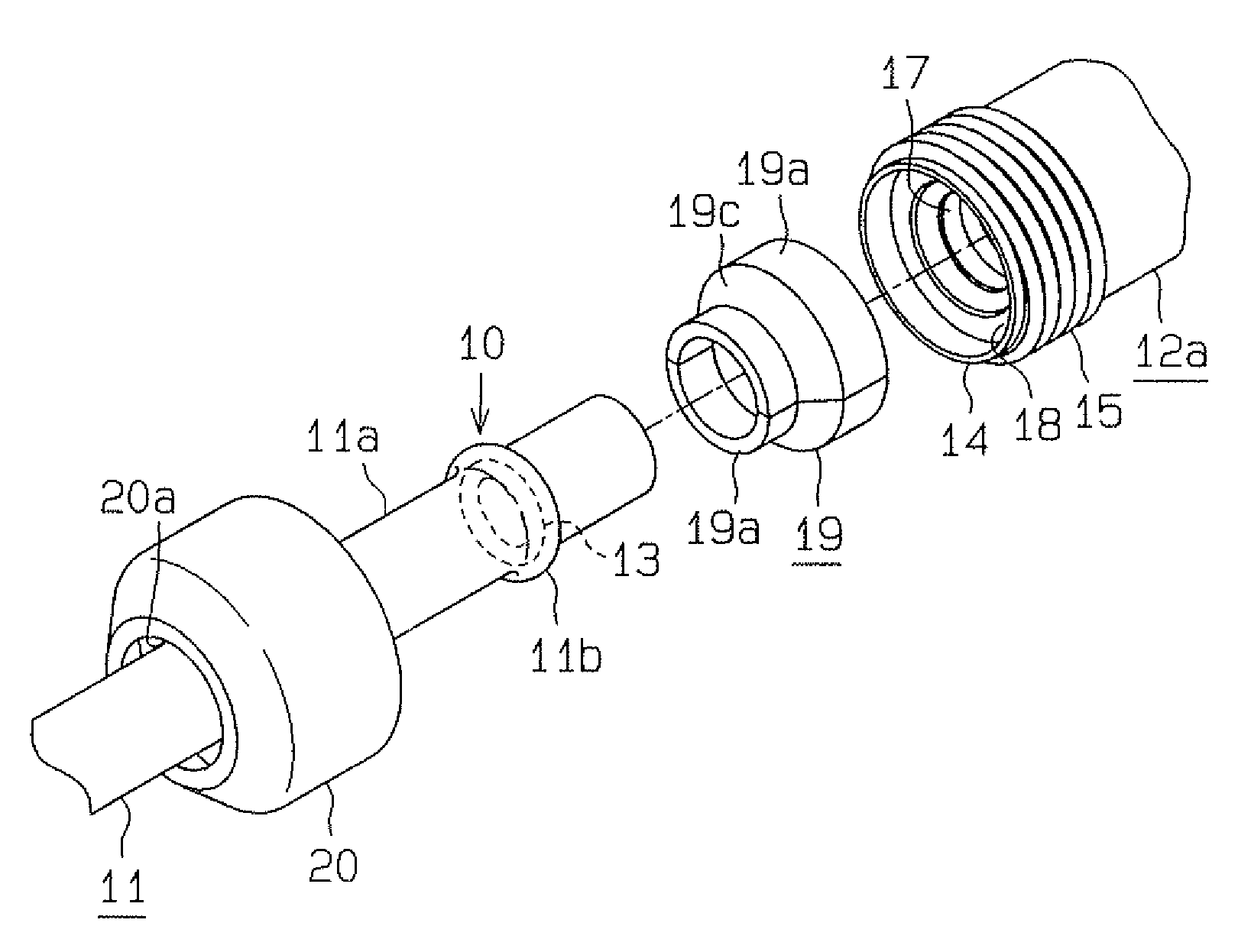 Water pipe end structure and connection therefor