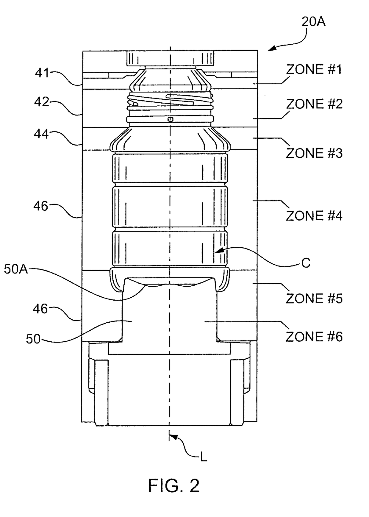 In-line blow mold cleaning device and method of use