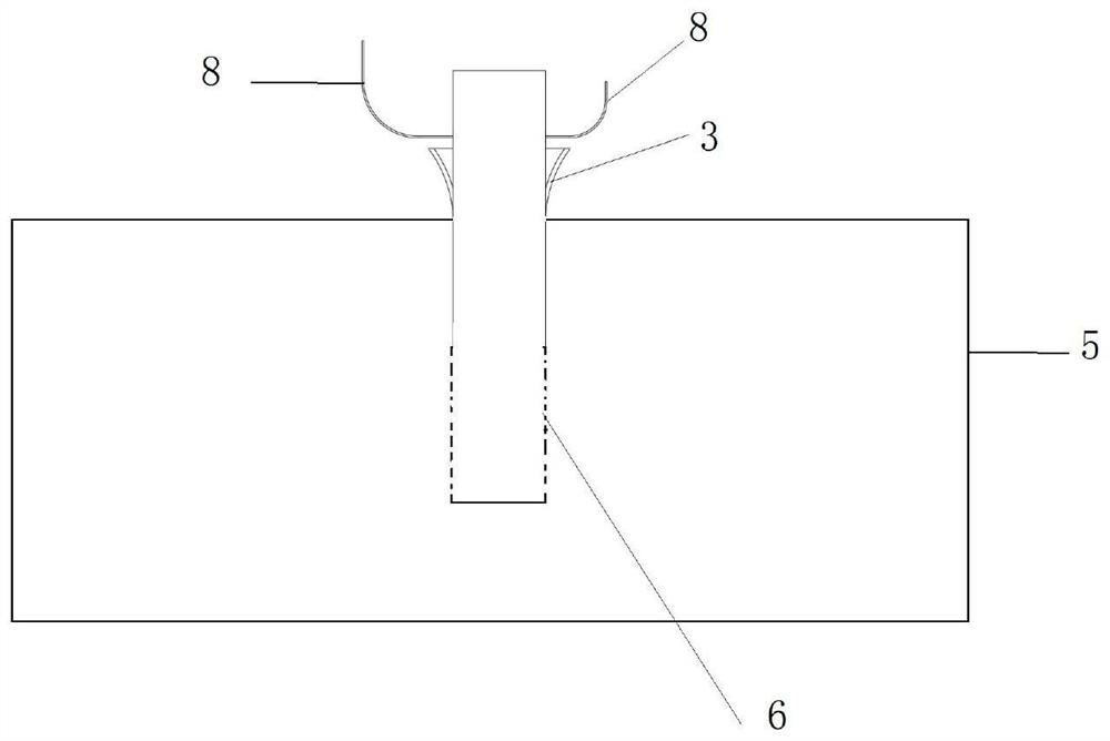 A planting device for planting fluorescent microfilaments on airfoil surfaces