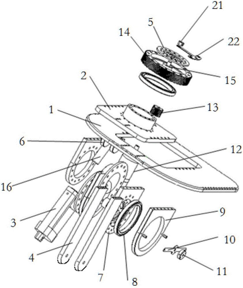 Two-degree of freedom serial servo joint structure