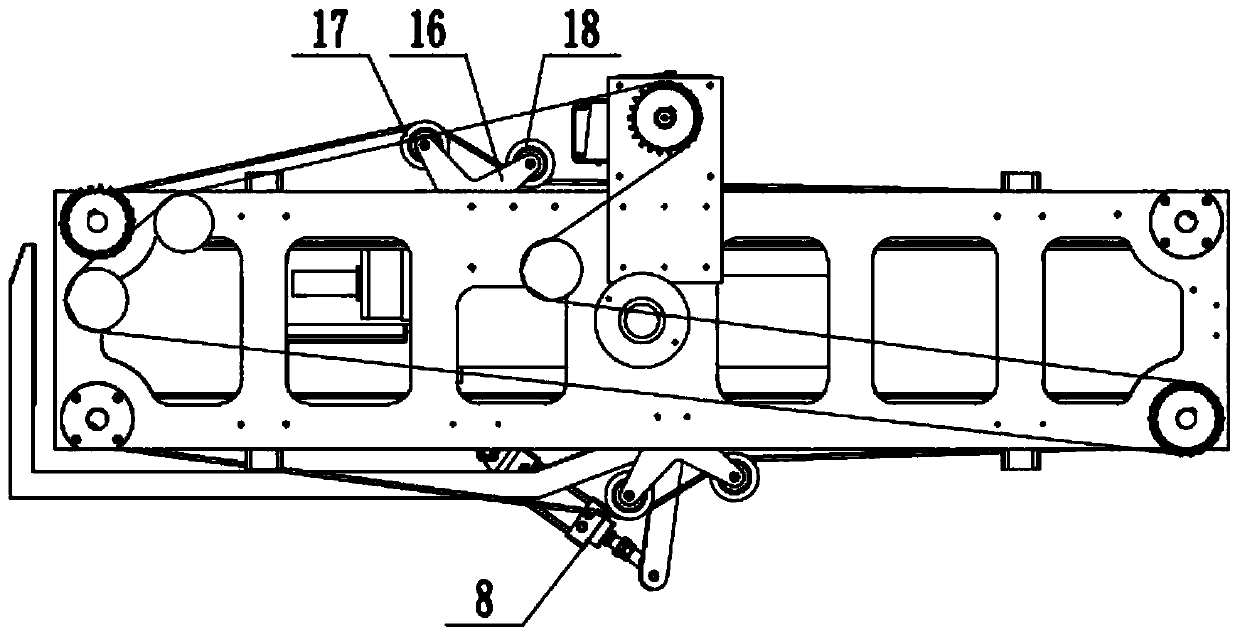 Overturning conveying structure of paper overturning machine