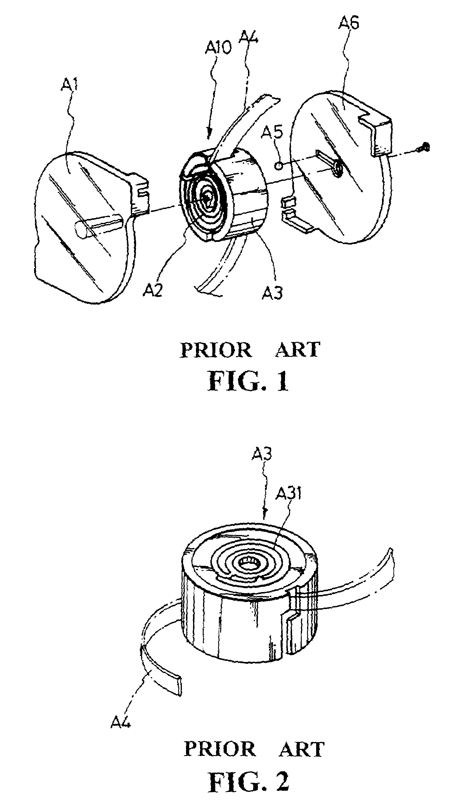 Positioning device for a reel