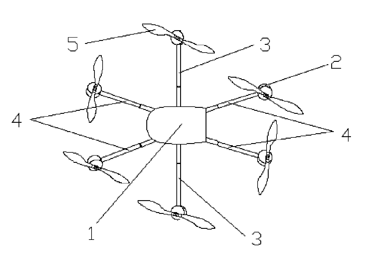 Foldable six-axis multi-rotor aircraft
