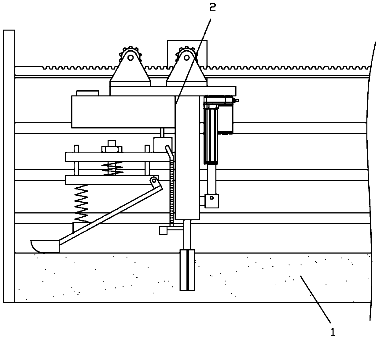 Biological fermentation cattle bed for beef cattle breeding