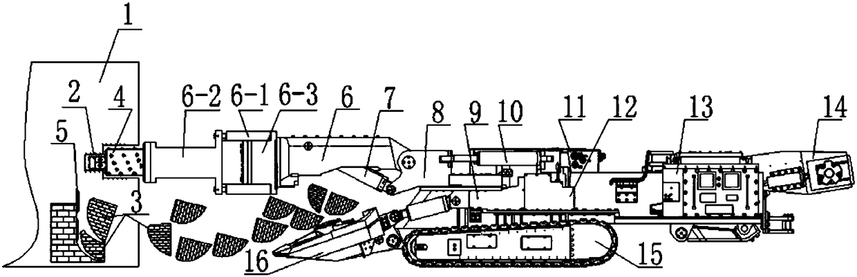 Hard rock body non-blasting tunneling device