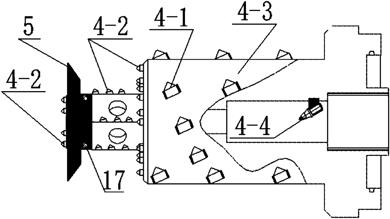 Hard rock body non-blasting tunneling device