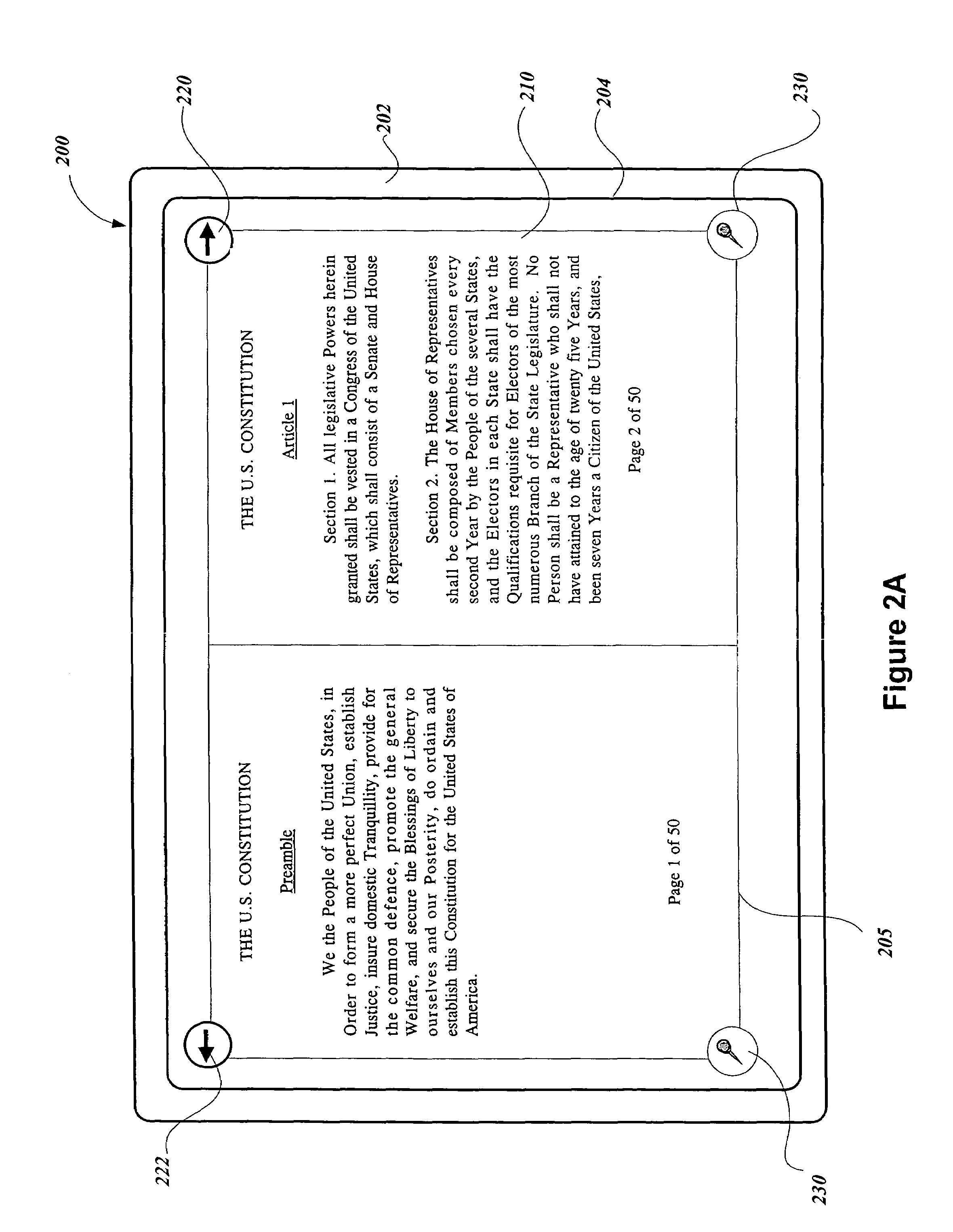 Method and apparatus for displaying multiple contexts in electronic documents