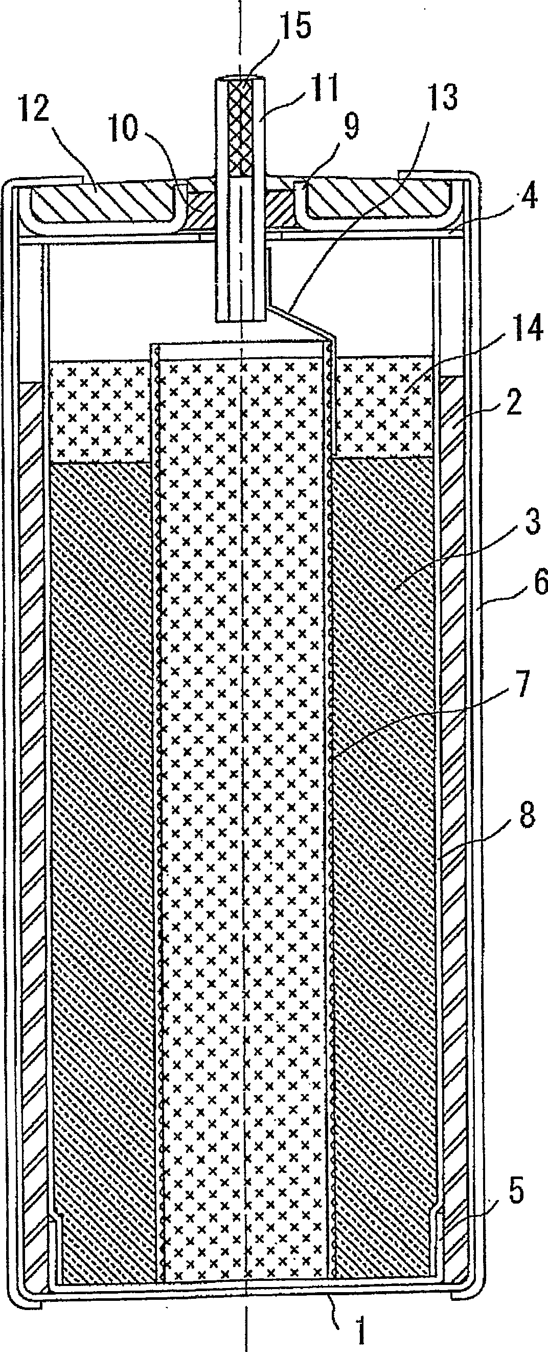 Battery with nonaqueous electrolyte