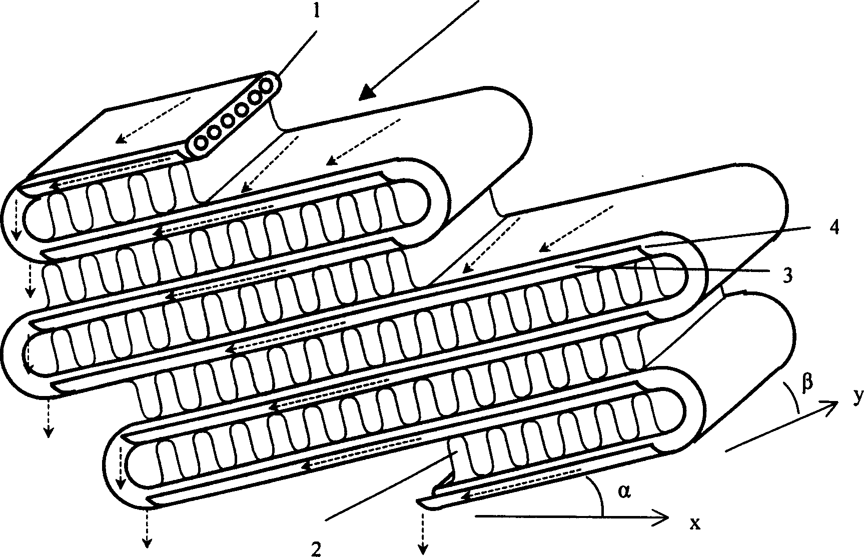 Tube-band type indoor air conditioner evaporator