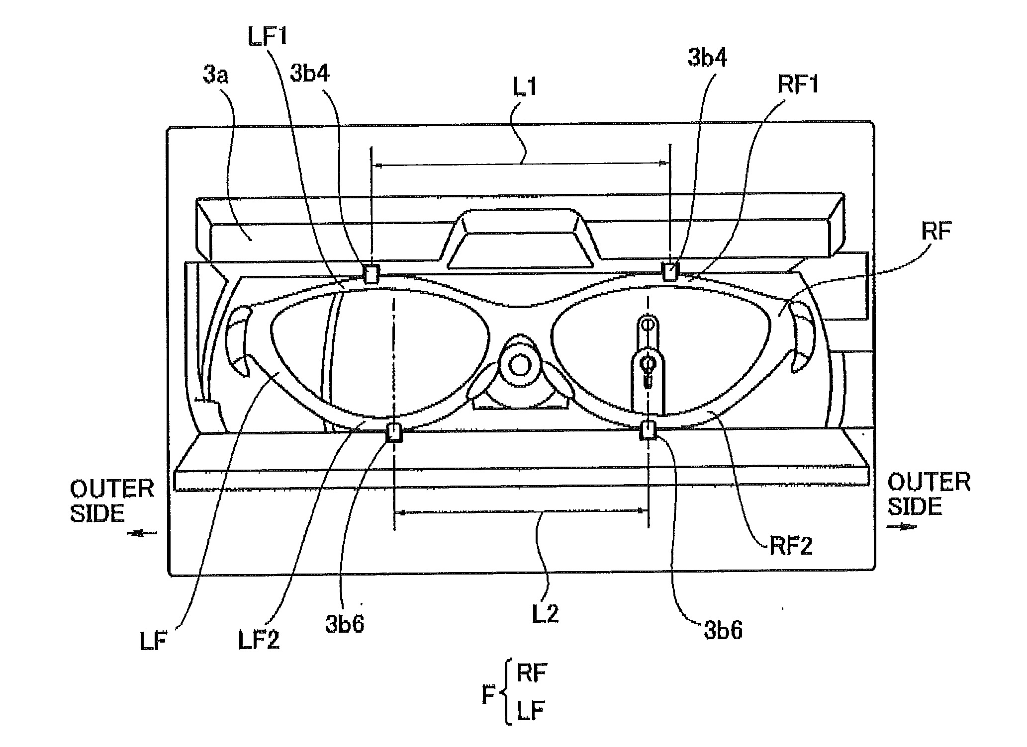 Spectacle lens frame shape measuring apparatus