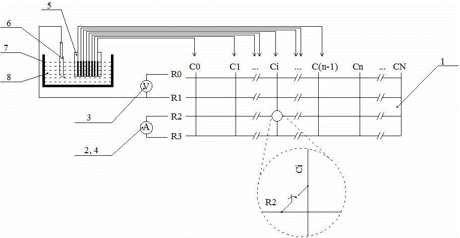 Multi-channel galvanic corrosion test system and method based on micro electrode array